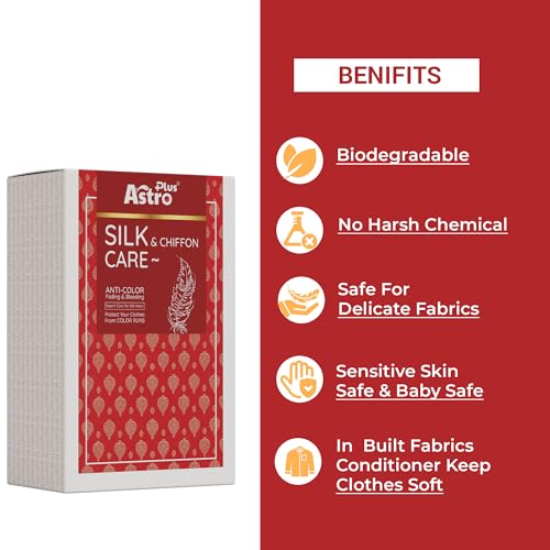 Image of Astro Plus+ Silk & Chiffon Care Wash Liquid Pouch Anti-Color Fading & Bleeding Expert Care For Silk Ware and Chiffon Care Protect Your Clothes From Color Runs (3 Pouch)