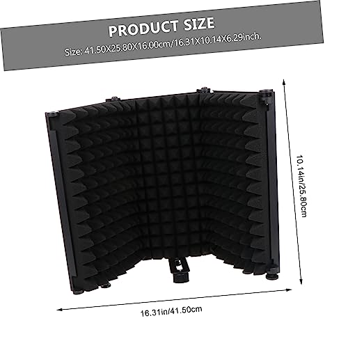 Filtre anti-pop microphone pliable trois panneaux pour isolation sonore