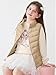 Haloumoning Girls Puffer Vest Kids Zip Up Padded Gilet Winter Quilted Jackets Fashion Outwear 5-14 Years