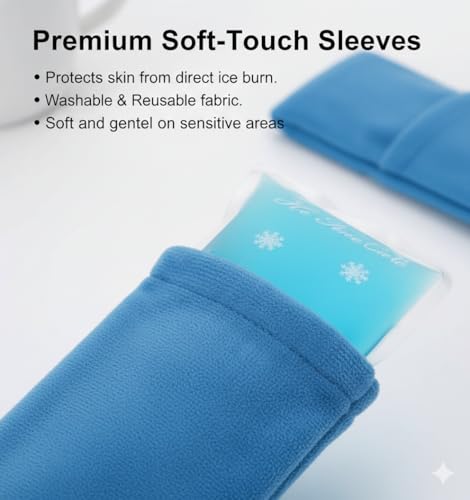 Image of Postpartum Ice Pack, Hot and Cold Pads for After Delivery Essentials, Gel Cooling Pad, Fast Pain Relief Convenient for Perineal Recovery Helps Reduce Swelling (Blue, Hand Pattern)