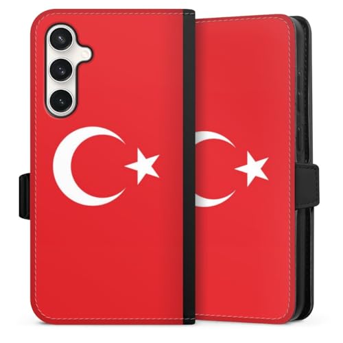 Etui rabat Samsung S23 FE anti-rayures housse portefeuille Turquie Drapeau