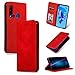 Produktbild Echtes Leder Hülle Handy-Fall Retro Haut-Gefühl Business-Magnetic Horizontal Flip Ledertasche for Huawei P20 Lite 2019 / Nova 5i (Color : Red)