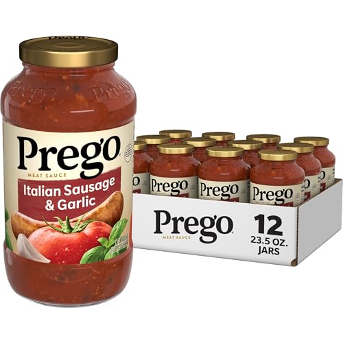 Image of Prego Italian Sausage and Garlic Meat Sauce, 23.5 oz Jar (12 Pack)