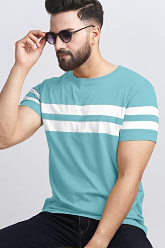 Image of AUSK T-Shirt for Mens Double Stripes on Chest