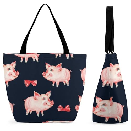Sac de shopping pour voyage Cochon et Noeud, l'accessoire chic de vos escapades