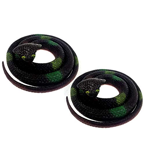 ZooooM ドッキリ いたずら レプリカ ヘビ 蛇 リアル ダミー スネーク 70cm おもちゃ 面白 おもしろ ジョーク グッズ 2 個 セット (コブラ デザイン/ブラウン) ZM-DS2099