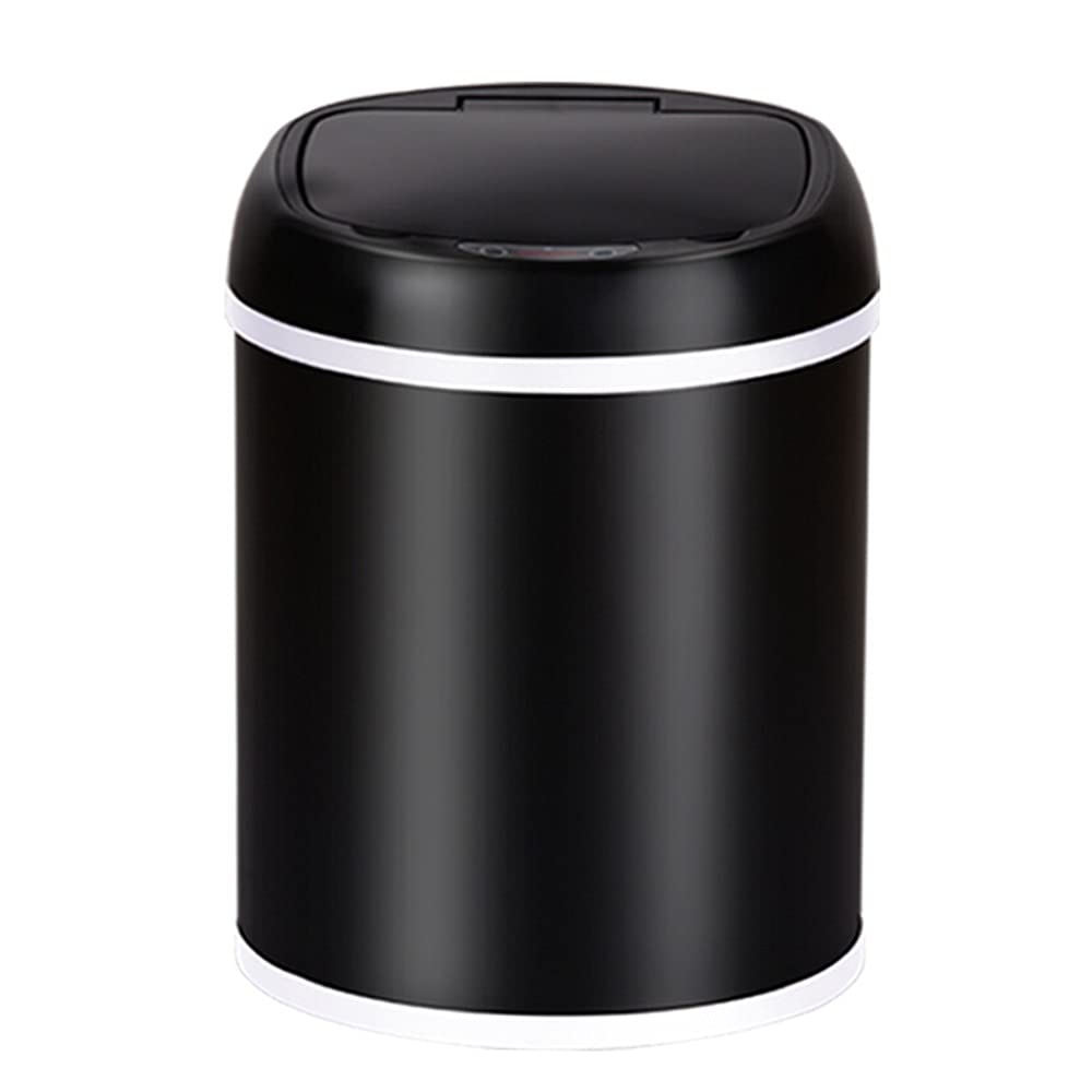 Non-contact Trash Can, Smart Sensor Switch Cover Household Sealed Waterproof with Cover Bathroom Electric Waste Paper Basket(A,12L)