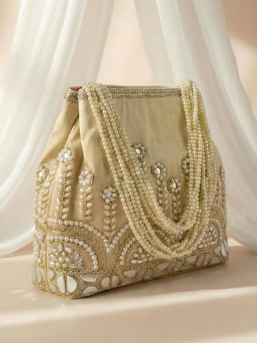 Image of Adiva Potli Handbags For Women | Potli Bags For Ladies For Wedding | Potli Bags For Women | Wedding Bags For Woman | Batwa Potlis Hand Bag | Designer Potli Bag For Ladies For Marriage