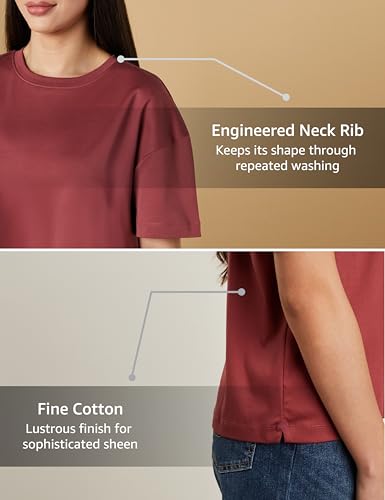 Image of Symbol Premium Women Super Soft Cotton Round Neck Solid T-Shirt (Stylish | Oversized Fit) (Available in Plus Sizes)
