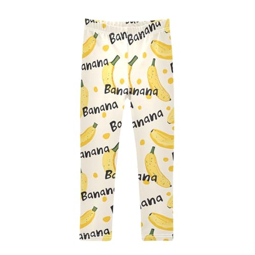 Cute Banana Girls Leggings Soft Stretch Workout Yoga Dance Pants for Kids Casual Tights