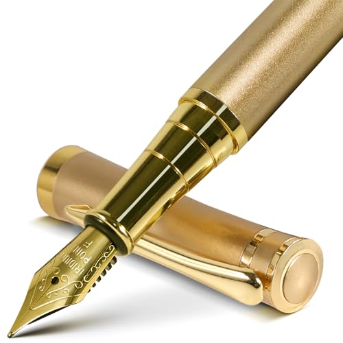 FINTANIX Fountain Pen with Fine Nib | Luxury Gold...