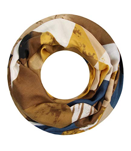 Majea Damen Loop Schal Schlauchschal Halstuch (880020) (senfgelb 3)