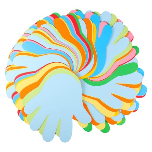 GRADENEVE 72 Recortes De Papel Decorativos Para El Aula, Recortes De Papel Escolares, Recortes De Papel De Colores Brillantes, Recortes De Palmas De Papel, Recortes De Papel Adorables,