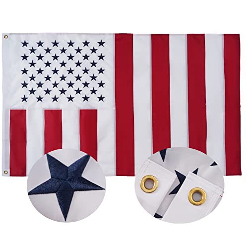 Topflags American Peace Flag Embroidered Civil Peace Flag 3X5 Ft In Usa Heavy Duty Outdoor Made Of Polyester With 2 Brass Grommets #TOP8