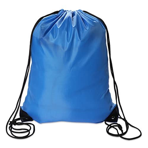 Sliverdew Kordelzugbeutel, Blau PE-Beutel Kordelzug Turnbeutel String Schwimmbeutel Kordelzug Rucksack für Sport, Schule, Fitnessstudio, Reisen, Schwimmen, Strand