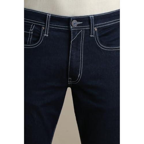 Image of Peter England Men's Regular Fit Denim Jeans for Daily Casual Wear