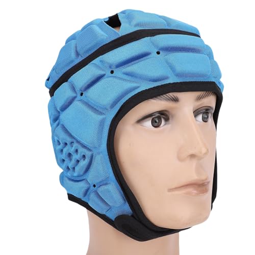 CHICIRIS Football Helmet, Rugby Padded Headgear for Youth EVA Sponge Adjustable Soft Shell Flag Football Helmet Headguard for Soccer Sports (S)