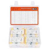 JX-E 1350-Pcs Precision Resistor Kit, 50 Values from 0 Ohm to 5.6M Ohm, 1% Tolerance, 1/4W Metal Film for Electronics & Circuits