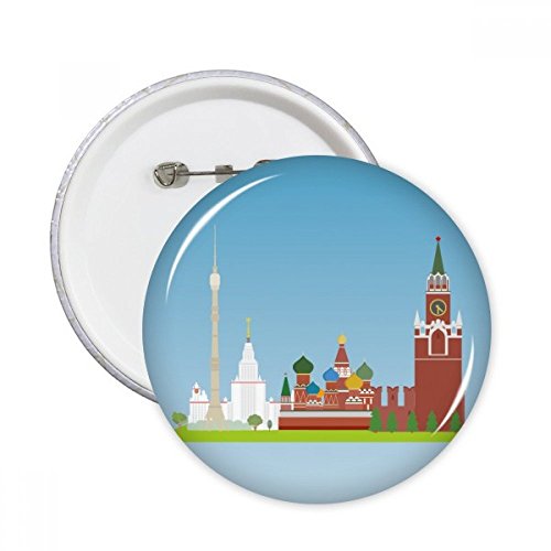 Badge Moscou Russie symbole national rond idée cadeau originale pour passionné d'histoire