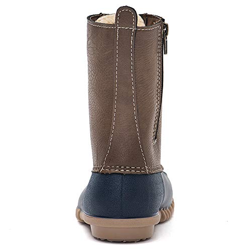 DKSUKO Women's Duck Boots witth Zipper Waterproof Winter Boots Snow Boots for Women Rain Boots for Cold Weather3