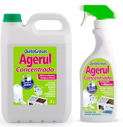 Desengrasante Quitagrasas Concentrado Agerul (1, 5 Litros + Spray 750ml)