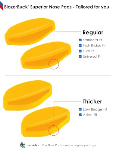 Image of BLAZERBUCK Replacement Nose Pieces for Oakley Frogskins Range /Frogskins Range XL /Top Knot /Side Swept /HSTN /Spindrift /Wildrye