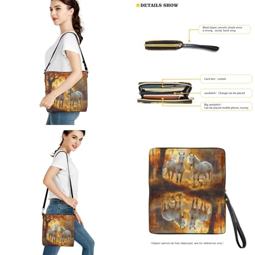 Set de Bolsos de Cuero para Mujer Tote Grande con Cartera miniatura 3