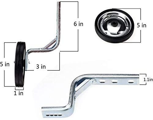 Training Wheels Little World Heavy Duty Rear Bicycle Stabilizers Mounted Kit Compatible For Bikes Of 14 16 18 Inch, 1 Pair #TOP3