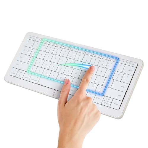 Clevetura CLVX S Mac, Touch-On-Tasten und Gesten, AI-Tastatur, Bluetooth und USB-C, leise Scherentasten, interaktives RGB-Gehäuse, kompatibel mit Mac/iPad/AppleTV/VisionPro
