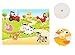 Wooden Puzzles Farm Chunky Baby Puzzles Peg Board, Full-Color Pictures for Preschool Educational Jigsaw Puzzles, 7Pieces