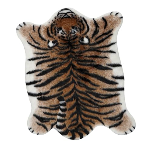 Amosfun 老虎地毯 滑り止め付き アクリル製 コンパクト 玄関リビング寝室用フロアマット