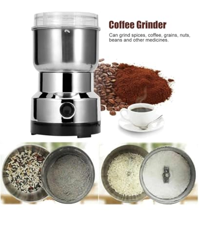 Image of Stainless Steel Multifunctional Grinder Smash Machine Coffee Beans Electric Grinder and Coffee Maker Household Electric Mixer Grinder (Mixer-1)