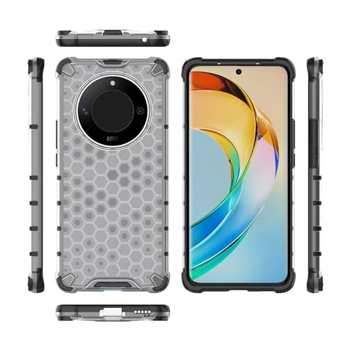 Image of Lustree for Back Cover Double Protection Shockproof Honeycomb Hard PC Back Cover for Honor 9XB -Transparent
