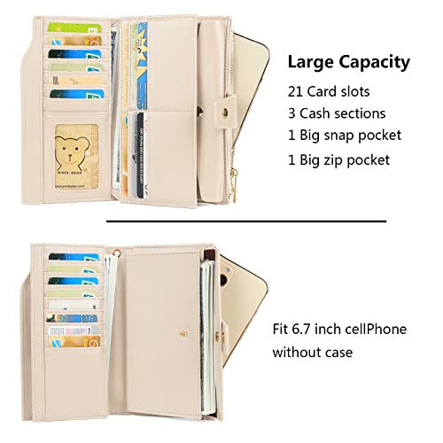 Uromee Wallet Women Vegan Leather RFID Blocking Large Ladies Wristlet Purse Card Holder Organizer Clutch4