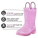 K KomForme Girls Rain Boots,Kids Glitter Waterproof Boots with Easy-on Handles