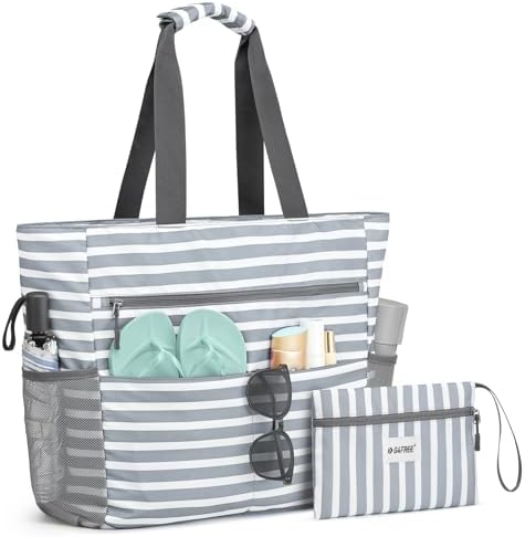 G4Free Beach Bag, Waterproof Sandproof Beach Tote Bag, Large Capa...