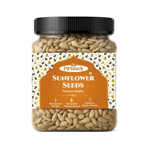 Image of PitSnack Sunflower Seeds 1kg - Raw Sunflower Seeds for Eating | Diet Food | Healthy Snack | Raw seeds | Weight management