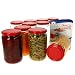Produktbild MamboCat 12er Set Einmachglas 720 ml I Rundgläser Einkochgläser mit Schraubdeckel I Twist Off to 82 I Aufbewahrungsgläser mit Deckel in Rot I inkl. Rezeptheft