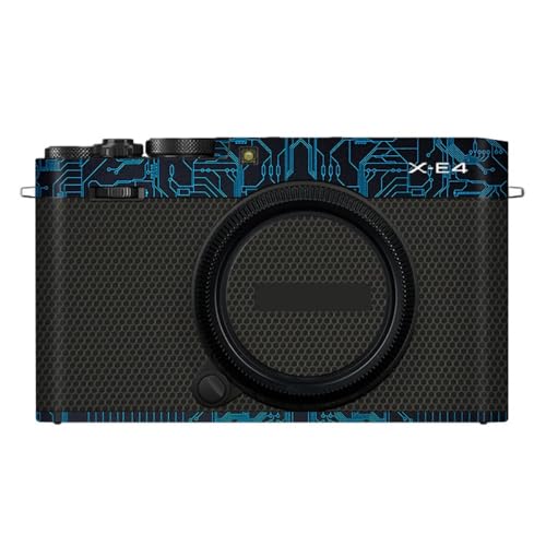 Película Fujifilm XE4 protectora con diseño azul circuito que evita arañazos en tu cámara