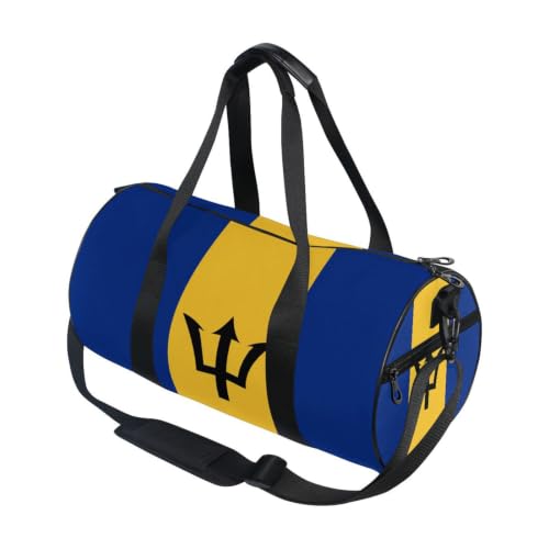 Bolsa de gimnasio con bandera de Barbados para entrenamientos y viajes de fin de semana