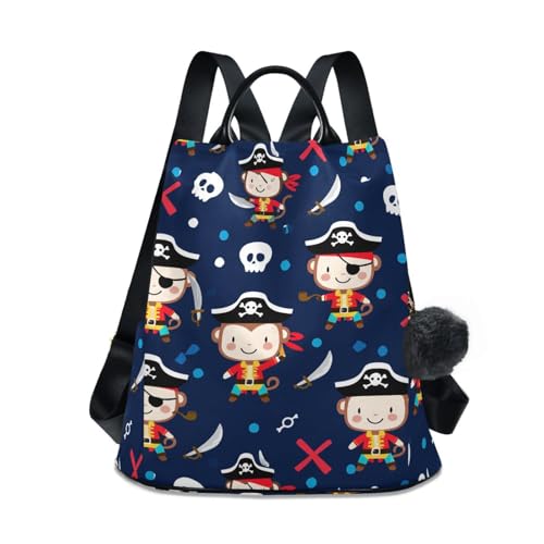 Sac à dos bleu pour femme avec fermeture éclair antivol et poches multiples