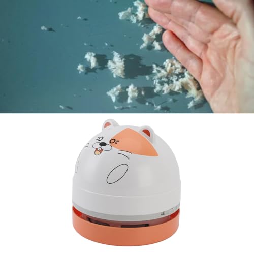 Desktop-Staubsauger, Mini-Tisch-Staubsauger, Tragbare Tisch-Staubkehrmaschine mit Vakuumdüse, Reinigungsbürste Zum Reinigen von Staubkrümeln, Computer, Auto (Hamster)