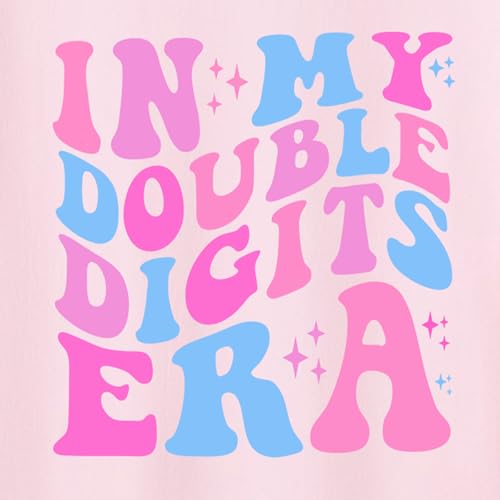 Image of Pairxily in My Double Digits Era Shirt for Girls 10th Cute 10 Year Old Girl Happy Birthday Shirts Gifts Short Sleeve Tops