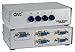 QVS VGA/SXGA Manual Switch - Video Switch - 4 Ports - Desktop, Gray (CA298-4P)