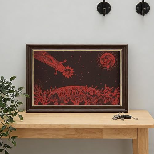 Impression sur toile « Mama Earth », toile fine et cadre à suspendre en bois premium