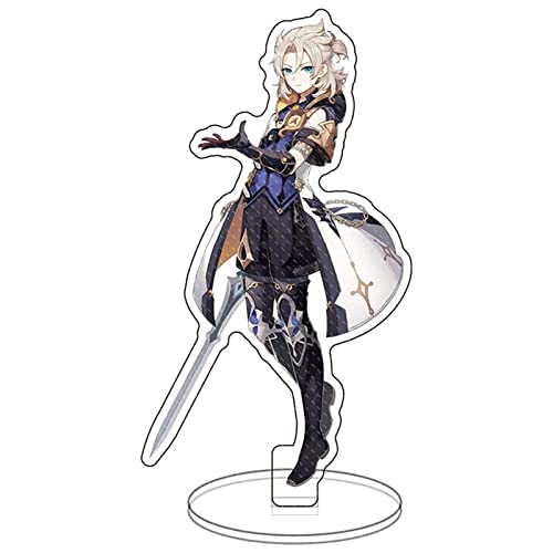 Figura de Pie, Soporte de Personaje de Impacto Genshin de 15 Cm, Soporte de Periféricos de Juego de Acrílico, Colección de Modelos, Adornos, Regalos de Decoración (Color : Albedo, Size : 15CM) Cover