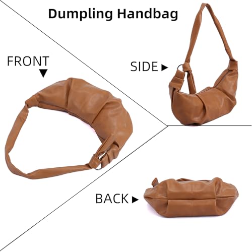 Crossbody Sling Bag for Women, Retro Soft Large Shoulder Handbag Dumpling Purse3