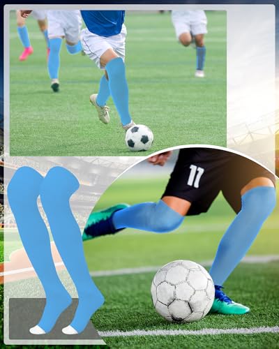 Image of Panitay 2 Pairs Over The Knee Baseball Socks High Football Softball Socks Sport Extra Long for Boys Girls Youth Women Men