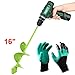 [Upgrade Version] BLIKA Auger Drill Bit, Garden Plant Flower Bulb Auger 3