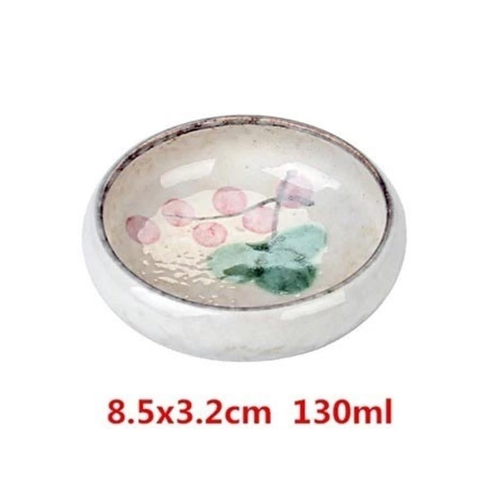 Okrągłe ceramiczne miski do maczania sosu sojowego, miska, zestaw dipów, mała strona